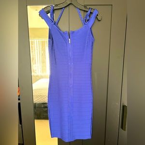 BEBE Braided Bandage Clematis Blue Dress